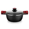 Кастрюля со стеклянной крышкой BRA A410324 Чёрный 4 L