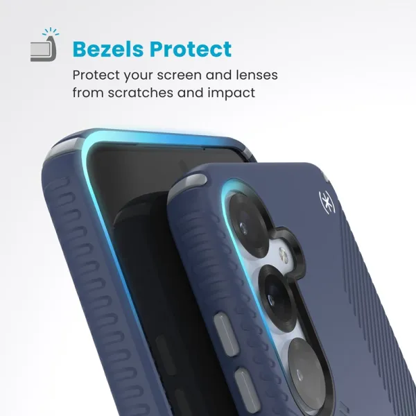 Speck Presidio2 Grip Magnet - Samsung Galaxy S25+ / 24+ MagSafe Case (Coastal Blue/Dust Gray/White)