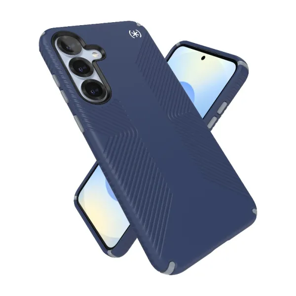 Speck Presidio2 Grip Magnet - Samsung Galaxy S25+ / 24+ MagSafe Case (Coastal Blue/Dust Gray/White)