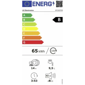 Посудомоечная машина LG DF365FMS.ABMQEES Чёрный 60 cm
