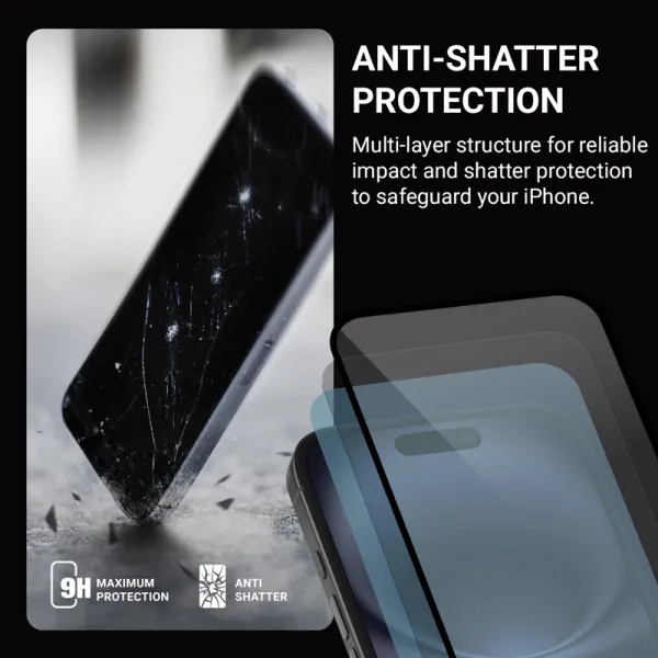 Crong Nano Glass - Shatterproof hybrid glass iPhone 16 Plus / iPhone 15 Plus