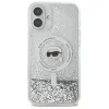 Karl Lagerfeld Liquid Glitter Karl Head MagSafe - Case for iPhone 16 Plus (transparent)