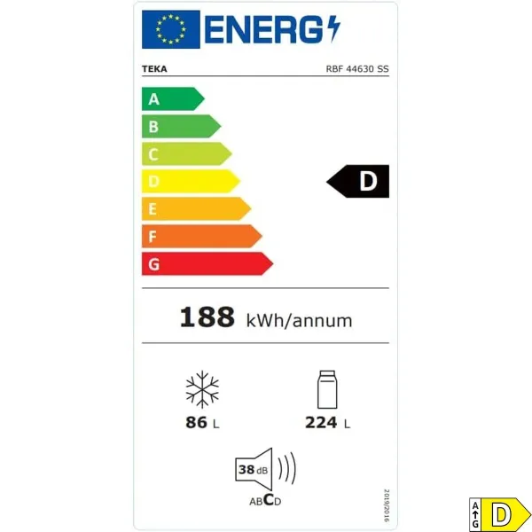 Kombinuotas šaldytuvas Teka RBF44630INOX188 Balta