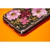 PURO Glam Hippie Chic Cover - Case for iPhone XR (real green flower petals)