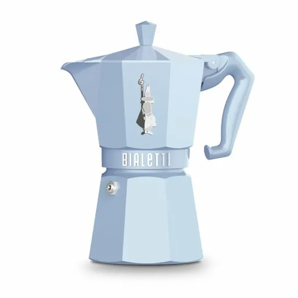 Vanhanaikainen Italialainen Mokkapannu Bialetti MOKA EXCLUSIVE Sininen Alumiini 6 Kupit