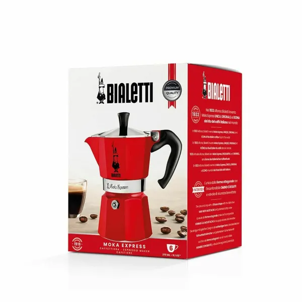 Итальянская Kофеварка Bialetti 0004943/NP Красный 6 Чашки