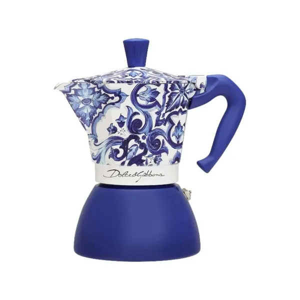 Vanhanaikainen Italialainen Mokkapannu Bialetti D&G BLU MEDI 6T Sininen 6 Kupit