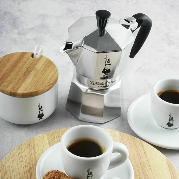 Italian Coffee Pot Bialetti 0001163 Silver Aluminium 6 Cups