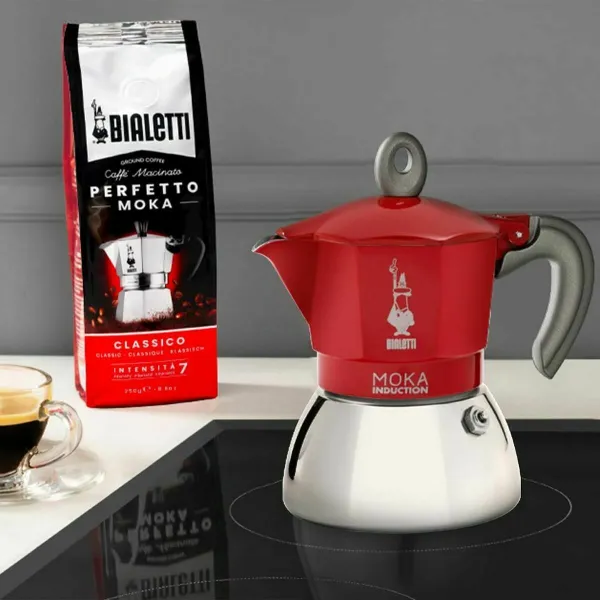 Итальянская Kофеварка Bialetti 0006944/NP Красный Металл Алюминий 150 ml