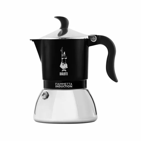 Итальянская Kофеварка Bialetti FIAMMETTA INDUCT Чёрный Алюминий 4 Чашки