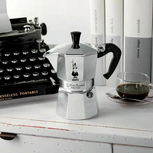 Vanhanaikainen Italialainen Mokkapannu Bialetti 0001161 Hopeinen 60 ml
