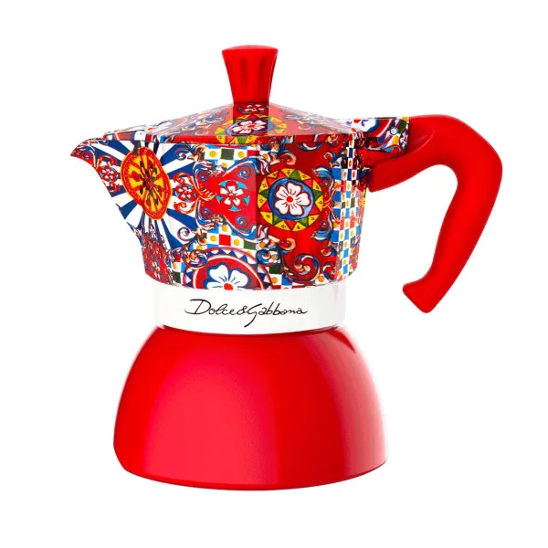Итальянская Kофеварка Bialetti D&G RED 4T Красный Нержавеющая сталь 4 Чашки