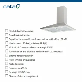 Įprastas gaubtas Cata VK6000X Plienas