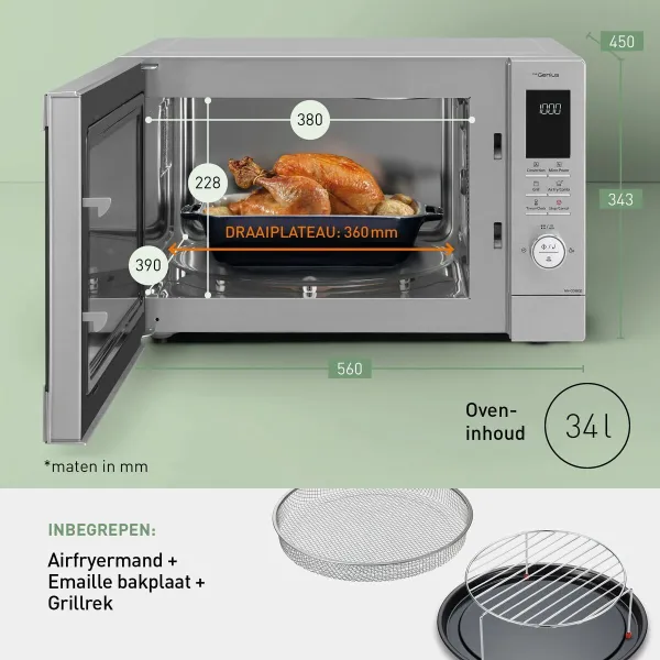 Mikroaaltouuni Grillillä Panasonic NNCD88QSEPG 1300 W (Kunnostetut Tuotteet B)
