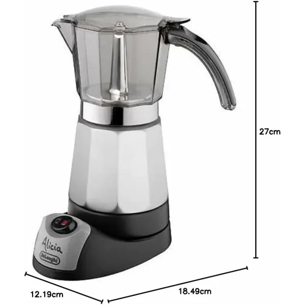 Vanhanaikainen Italialainen Mokkapannu DeLonghi Alicia EMK9 450 W