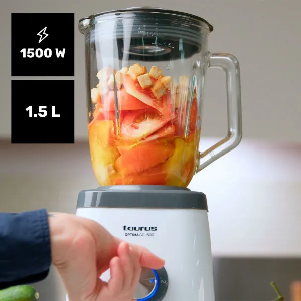 Cup Blender Taurus 912471000 White Black 1500 W 1,5 L