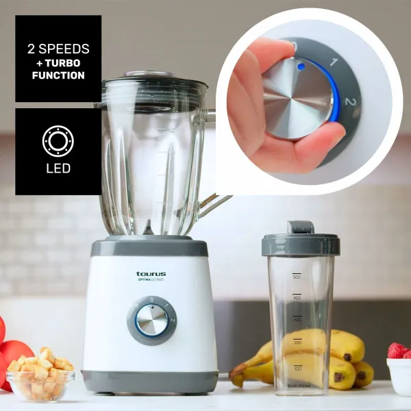 Blenderis-Krūze Taurus 912471000 Balts Melns 1500 W 1,5 L