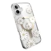 Speck Presidio Lux ClickLock & MagSafe - iPhone 16 Plus Case (Sunshine Daisies / Clear / Gold)