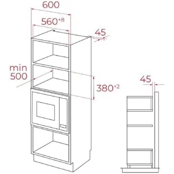 Mikrobangų krosnelė su kepsnine Teka MSEG825FI   25L 25 L