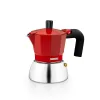 Итальянская Kофеварка BRA INOX RED 3T Красный