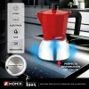 Итальянская Kофеварка BRA INOX RED 3T Красный