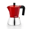 Итальянская Kофеварка BRA INOX RED 9T Красный 470 ml