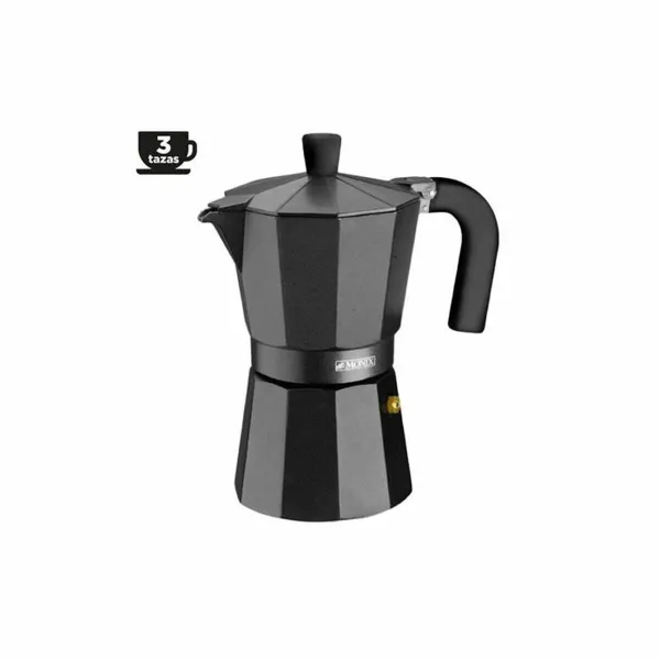Vanhanaikainen Italialainen Mokkapannu BRA INOX BLACK 3T Musta