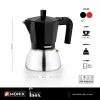 Vanhanaikainen Italialainen Mokkapannu BRA INOX BLACK 9T Musta 470 ml