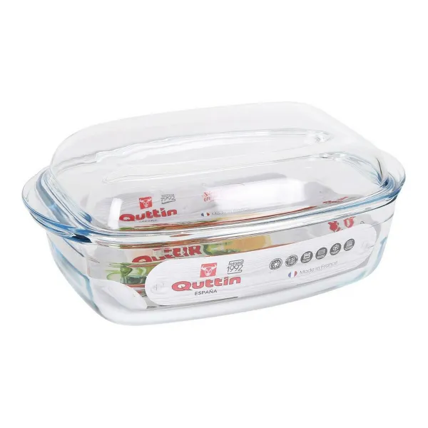 Кастрюля с крышкой Quttin 63096 Cтекло 32,8 x 19,7 x 13 cm
