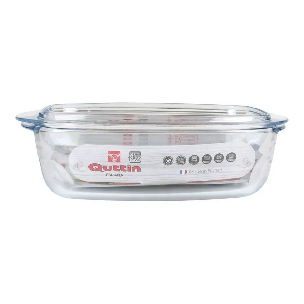Кастрюля с крышкой Quttin 63096 Cтекло 32,8 x 19,7 x 13 cm