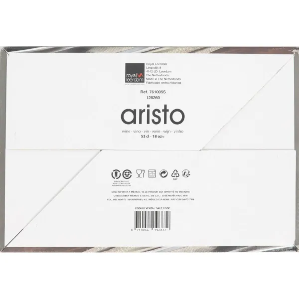 Vyno taurė Royal Leerdam Aristo Skaidrus Stiklas 6 Dalys (6 vnt.) (53 cl)