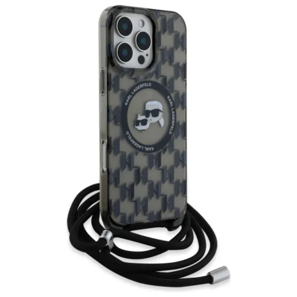 Karl Lagerfeld IML Crossbody Monogram Karl & Choupette Head MagSafe - Case for iPhone 16 Pro Max (black)