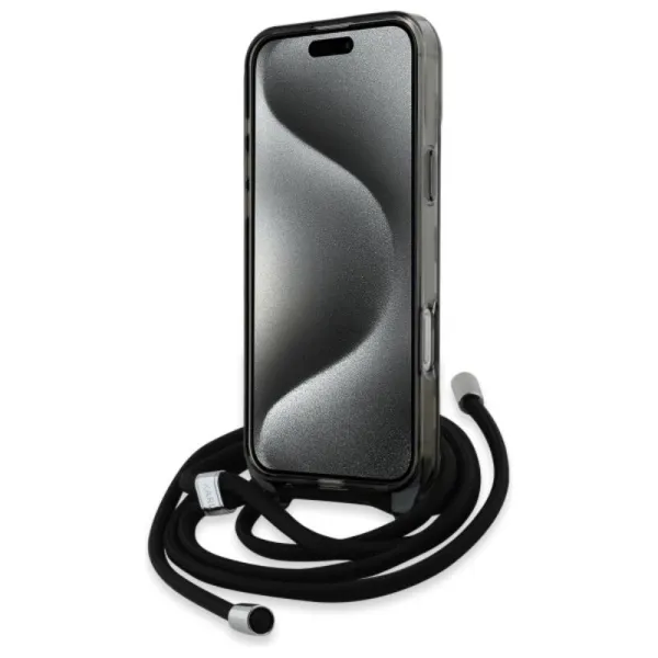 Karl Lagerfeld IML Crossbody Monogram Karl & Choupette Head MagSafe - Case for iPhone 16 Pro Max (black)