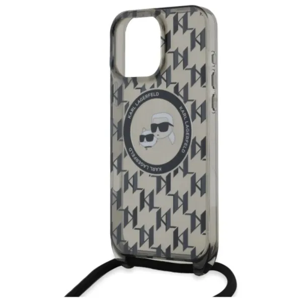 Karl Lagerfeld IML Crossbody Monogram Karl & Choupette Head MagSafe - Case for iPhone 16 Pro Max (black)