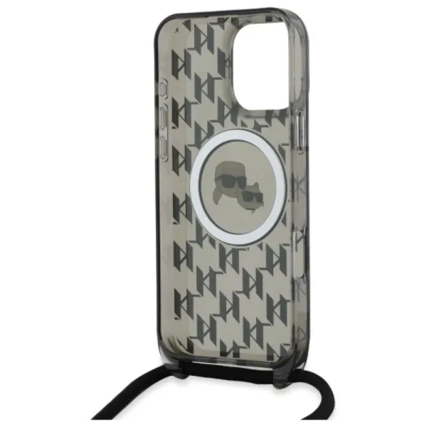 Karl Lagerfeld IML Crossbody Monogram Karl & Choupette Head MagSafe - Case for iPhone 16 Pro Max (black)