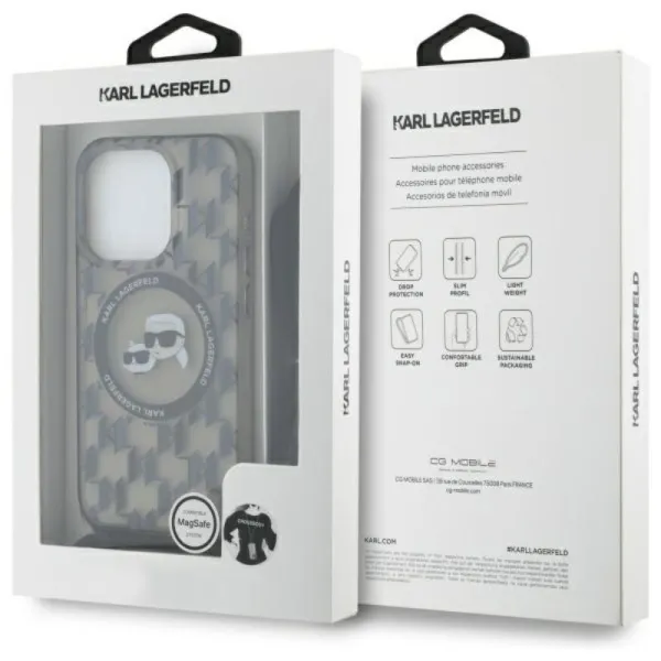 Karl Lagerfeld IML Crossbody Monogram Karl & Choupette Head MagSafe - Case for iPhone 16 Pro Max (black)