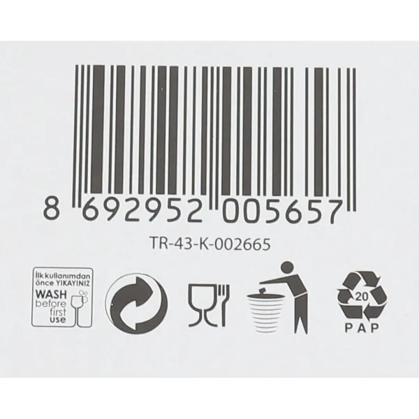 Set of cups Misket 170 ml Ø 6,2 x 13,2 cm (6 Units)