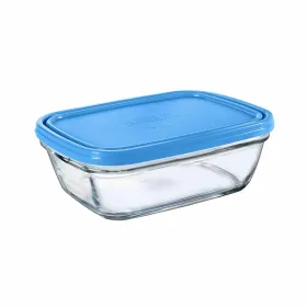Suorakulmainen eväsrasia kannella Duralex Freshbox Sininen 1,1 L