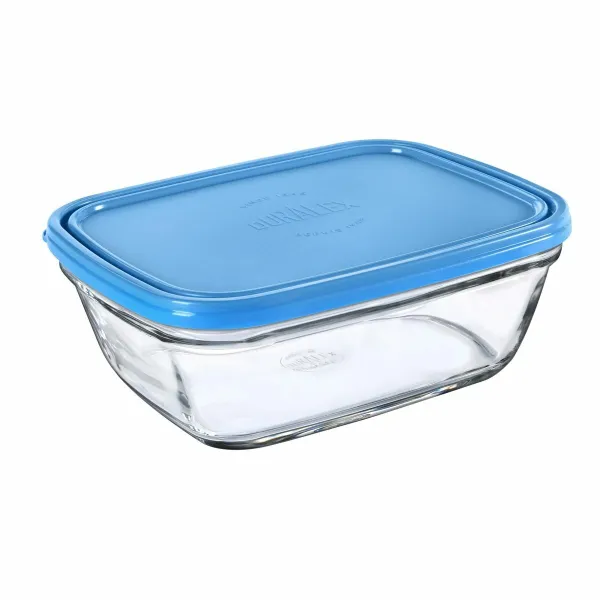 Stačiakampė priešpiečių dėžutė su dangteliu Duralex Freshbox Mėlyna 1,7 L