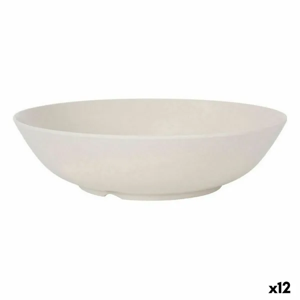 Salotų Dubuo La Mediterránea Melaminas Balta Ryškumas 25 x 6,5 cm (12 vnt.)