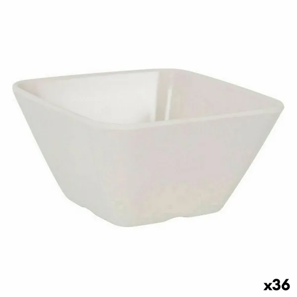 Snack Kulho La Mediterránea Melamiini Valkoinen Kiilto 10 x 10 x 5 cm (36 Osaa)