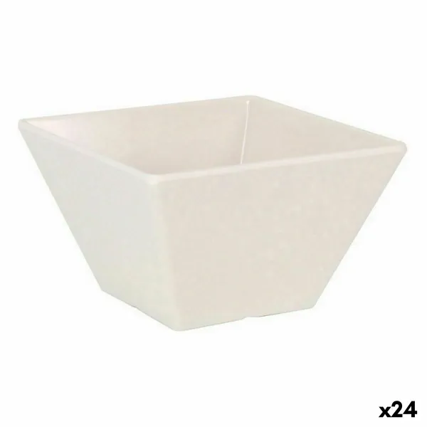 Snack Kulho La Mediterránea Melamiini Valkoinen Kiilto 10 x 10 x 6 cm (24 osaa)