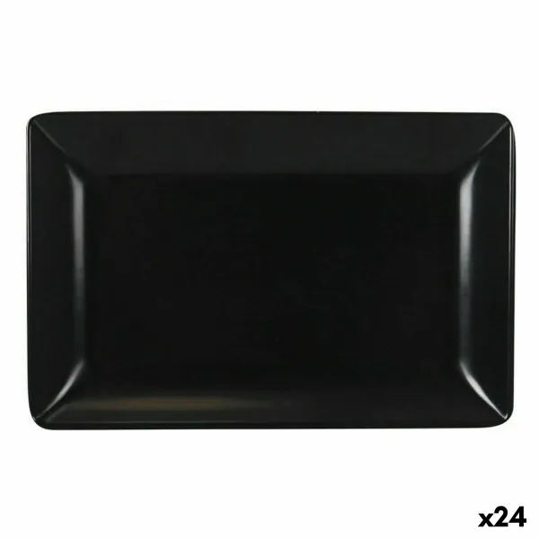 Uzkodu paplāte La Mediterránea Melamīna Antracīts 20 x 13 x 2 cm (24 gb.)