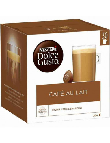 Coffee Capsules Nescafé Dolce Gusto Cafe Au Lait 1 Unit 30 Units