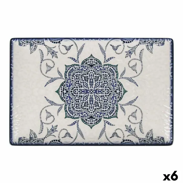 Pasniegšanas Plate La Mediterránea Rosetta Porcelāns Taisnstūra 30 x 20 x 2,5 cm (6 gb.)