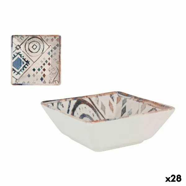 Uzkodu Bļoda La Mediterránea Grecia Zils Brūns Porcelāns 13 x 13 x 5 cm (28 gb.)