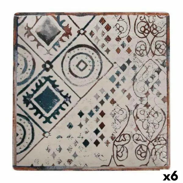 Plokščia lėkštė La Mediterránea Grecia Porcelianas 24 x 24 x 2 cm (6 vnt.)