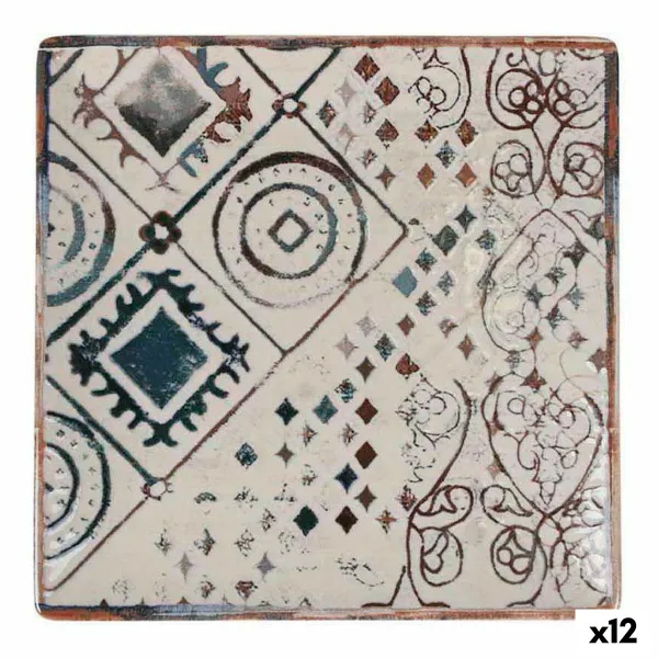 Deserta trauks La Mediterránea Grecia Porcelāns 18 x 18 x 2 cm (12 gb.)