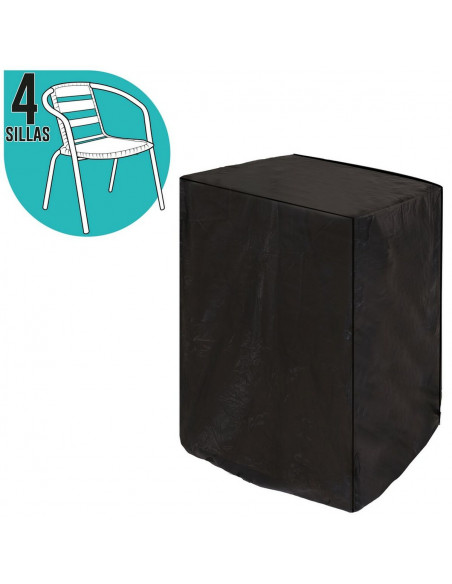 Chair Cover For chairs Black PVC 66 x 66 x 109 cm