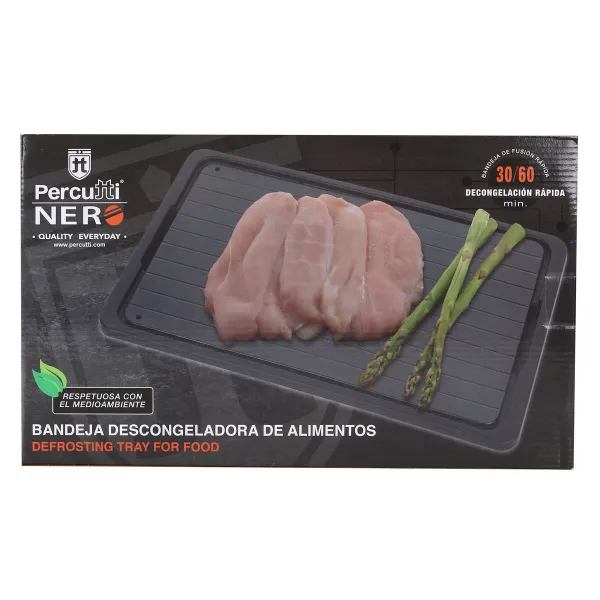 Лоток для Быстрого Размораживания Продуктов Percutti   Чёрный 39 x 23 cm Функция размораживания (2 штук)